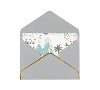 Biglietti vuoti con buste, motivo: dinosauro che cammina, biglietti singoli con buste, inviare ad un caro amico