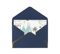 Biglietti vuoti con buste, motivo: dinosauro che cammina, biglietti singoli con buste, inviare ad un caro amico