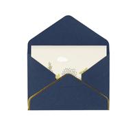 Biglietti vuoti con buste, motivo: farfalle che volano tra i fiori, con buste, da inviare ad un caro amico