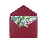 Biglietti vuoti con buste, motivo: piante tropicali, biglietti singoli con buste, inviare ad un caro amico