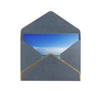 Biglietti vuoti con buste, motivo: spiaggia al tramonto, con buste, da inviare ad un amico intimo