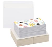 Biglietti vuoti da 100 pezzi, biglietti natalizi ad acquerello, set di buste per inviti di nozze fai da te, pittura ad acquerello, note per baby shower, cartoncino rigido pieghevole