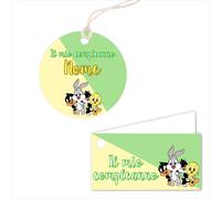 Bigliettini Bomboniera Personalizzato - BABY LOONEY TUNES - con piega o tondo