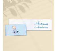 Bigliettini per Battesimo Bimbo/a HAPPY BOY Set da 20,50,100 pz personalizzati