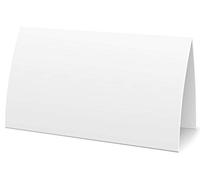 Bigliettini segnaposto extra large, 100 pezzi, stampabili, pieghevoli, dimensioni: 11,5 cm x 5,5 cm, colore: bianco, adatti a diversi utilizzi.