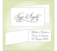 Bigliettino bomboniera bigliettini confetti per 25° Anniversario di matriminio, 9 x 2,5 cm, 40 pezzi o più, personalizzabile con vostro testo, 9 x 2,5 cm, 40 pezzi o più, con vostro testo