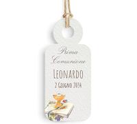 Bigliettino Bomboniera Tag 24 pezzi comunione Personalizzato (TAG0090)