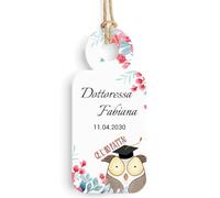 Bigliettino Bomboniera Tag 24 pezzi Laurea Personalizzato (TAG01S05)