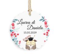 Bigliettino Bomboniera Tag 24 pezzi Laurea Personalizzato (TAG03S05)