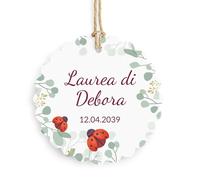 Bigliettino Bomboniera Tag 24 pezzi Laurea Personalizzato (TAG03S06)