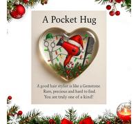 Bigliettino Pocket Hug a Forma di Cuore, Simbolo Ispiratore Trasparente 2D a Forma di Cuore, Piccolo Ricordo Carino con Cartolina di Auguri per Uomini Barbiere Stilista di Capelli Regalo di Festa