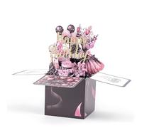 Biglietto Auguri Compleanno, 3D Biglietti d'auguri Compleanno, Biglietto per Compleanno per Ogni Età, Biglietto Pop Up 3D Senza Numero, Senza Luce, Biglietto di Buon Compleanno per Uomo, Donna, Amico