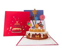 Biglietto Auguri Compleanno, Fatto a Mano Biglietto 3D Pop up, happy birthday card regalo di compleanno Biglietti di auguri per i tuoi parenti, amici e amantibusta inclusa (happy birthday)