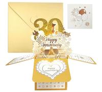 Biglietto Auguri di Compleanno 30 Anni 3D Pop Up Oro Carta Happy Birthday Card in Set di Compleanno DIY con Busta per Donna Festa Regali Sorpresa Creativi per Mamma Ragazzi Famiglia Amico