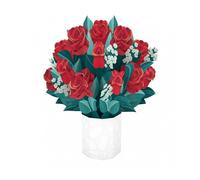 Biglietto auguri Large Flora Origamo rose FL004