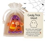 Biglietto con abbraccio fantasma, a forma di fuoco, comodo biglietto per laurea, per Halloween, commemorazione per lauree, bambini, adulti, dipendenti, colleghi, studenti, laureati, viaggi a casa