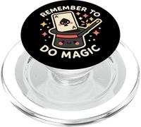 Biglietto con cappello e scritta in inglese "Remember to Do Magic" PopSockets PopGrip per MagSafe