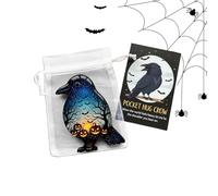 Biglietto con fantasma tascabile, simpatico e confortevole, con fantasma, corvo, morte, dio, ricordo, ispiratore, per laureati, squadre, adulti, colleghi, studenti, adolescenti, viaggi e