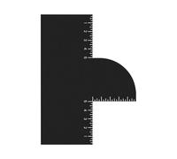Biglietto da barbiere modellante per linea dei capelli, strumento guida per migliorare barba e bordo, modello di misurazione per simmetria e linee pulite, accessorio per toelettatura, pratico stencil