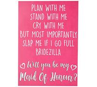 Biglietto da damigella d'onore, con scritta "Will You Be My Maid of Honour", per festa nuziale, migliore amico, biglietto di nozze PC449