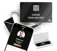 Biglietto da visita digitale personalizzabile NFC Biglietti da visita con logo e codice QR Tap to Share adatto per iPhone e Android