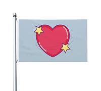 Biglietto D'Amore Dei Cartoni Animati Durevole Garden Flag Divertente Bandiera Da Cortile Decorazione Per Fattoria Esterni Interni 90X150Cm