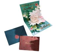 Biglietto D'Auguri 3D Da 1 Pezzo, 1 Set Di Biglietti Con Busta Scritti A Mano, Biglietto D'Auguri Pop-Up Per Donne, Biglietto D'Auguri 3D, Buono Regalo Per La Festa Del Papà
