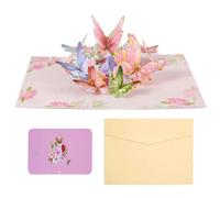 Biglietto D'Auguri Con Farfalla Piegata Da 1 Pezzo, Biglietto D'Auguri Per Donne 3D Pop-Up, Kit Artigianale Per Biglietti Pop-Up, Biglietto Pop-Up, Buono Regalo