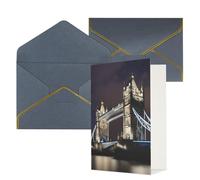 Biglietto d'auguri con stampa Tower Bridge in Londra, mezza piega per compleanno, matrimonio, festa.