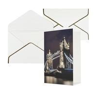 Biglietto d'auguri con stampa Tower Bridge in Londra, mezza piega per compleanno, matrimonio, festa.