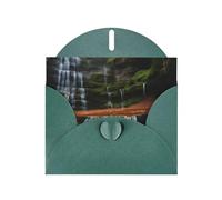 Biglietto d'auguri con vista a cascata, biglietto bianco con busta, 10 x 15 cm, per eventi, matrimoni, compleanni