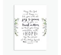 Biglietto d'auguri formato A6 con scritta "May the God of Hope"