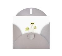 Biglietto d'auguri grigio YYHWHJDE con scheletro con fiori negli occhi, 15,2 x 10,2 cm, con effetto perlato su entrambi i lati e inchiostro ecologico