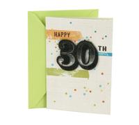 Biglietto d'auguri Hallmark per il 30 compleanno (strisce e pois)