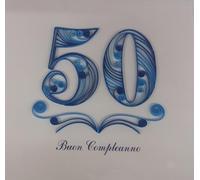 Biglietto d'auguri Origamo Compleanno 50 ANNI LUI a rilievo