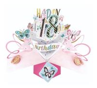 Biglietto d'auguri pop-up per 18° compleanno, per donna, originale, Second Nature, biglietti pop-up 3D