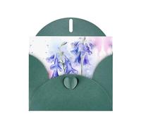 Biglietto d'auguri verde scuro con stampa del giglio della valle di WHJSHOP - Carta perlescente di alta qualità su entrambi i lati, effetto perlato, busta di carta perlata con fibbia d'amore