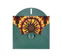 Biglietto d'auguri verde scuro WHJSHOP che gira la fiamma - Carta perlescente di alta qualità a doppia faccia effetto perlato con fibbia d'amore busta di carta perlata