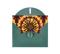 Biglietto d'auguri verde scuro YYHWHJDE che gira la fiamma, 15 x 10 cm, design unico e alla moda per varie occasioni