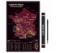 Biglietto dei vini francesi da grattare | Formato standard 60 x 40 cm | Idea regalo originale amatoriale vino per compleanno papà, festa del papà, Natale
