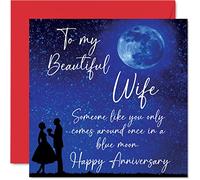 Biglietto di anniversario speciale moglie dal marito Once in a Blue Moon