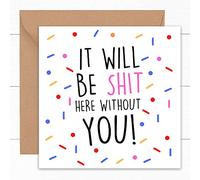 Biglietto di arrivederci divertente e irriverente, per un nuovo lavoro, addio per un collega, buona fortuna e congratulazioni, regali, 15 cm