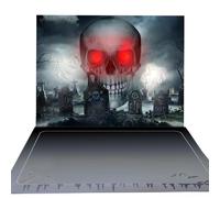 Biglietto di auguri 3D pop-up di Halloween con luce e musica, per bambini, amico, fidanzato, fidanzata, marito, lui, donne, teschio, dolcetto o scherzetto, fantasma, busta zucca