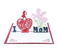 Biglietto di auguri 3D pop-up per festa della mamma, biglietto di auguri pieghevole per dare a tua madre miglior regalo uso 1 pezzo