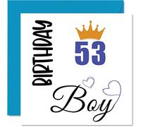 Biglietto di auguri 53° compleanno da uomo ragazzo biglietto di auguri 53 anni nonno nonno patrigno zio fratello 145mm biglietto di auguri cinquantatré
