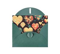 Biglietto di auguri a forma di cuore, con busta, circa 10 x 15 cm, per eventi, matrimoni, compleanni