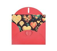 Biglietto di auguri a forma di cuore, con busta, circa 10 x 15 cm, per eventi, matrimoni e compleanni.