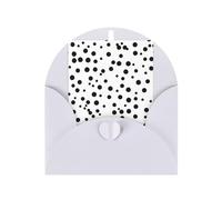 Biglietto di auguri a pois bianchi e neri, 10,2 x 15,2 cm, busta a forma di cuore, #Adatto per tutte le occasioni.