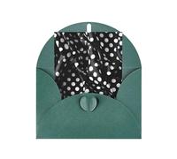 Biglietto di auguri a pois ondulati bianchi e neri, 10,2 x 15,2 cm, busta a forma di cuore, adatto per tutte le occasioni.