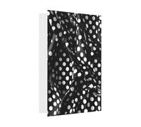 Biglietto di auguri a pois ondulati bianchi e neri, 10,2 x 15,2 cm, busta a forma di cuore, adatto per tutte le occasioni.